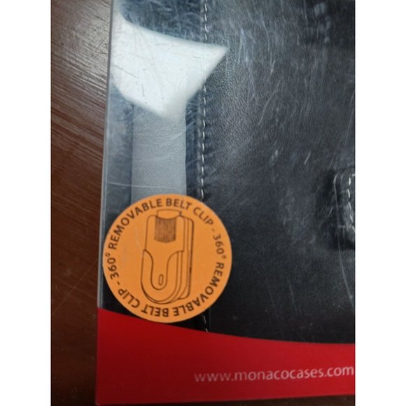 Monaco Genuine Cases Leather Case BlackBerry Torch 9850/9860 Book/Black NEW - Picture 8 of 9